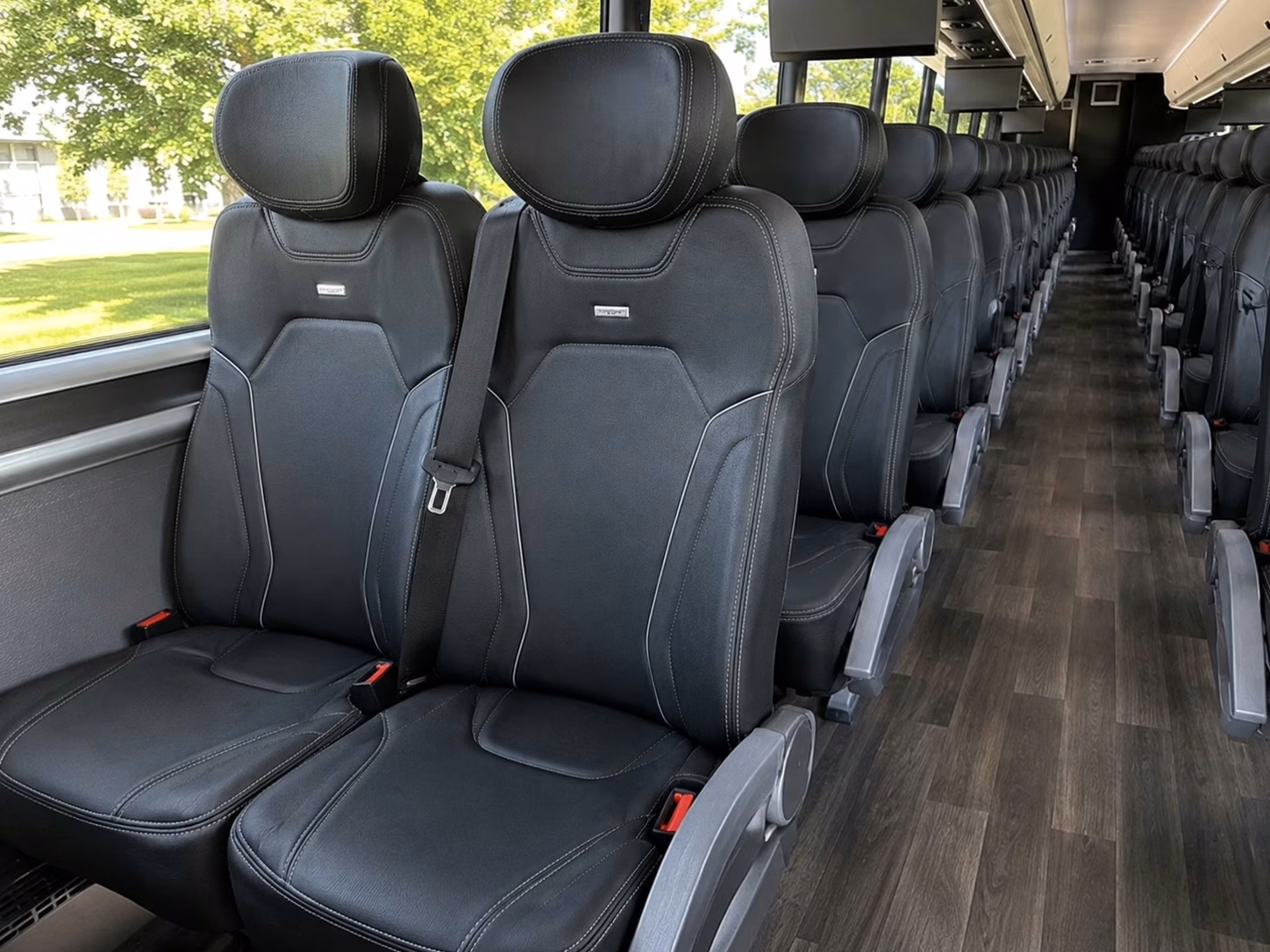 56 passenger charter bus interior