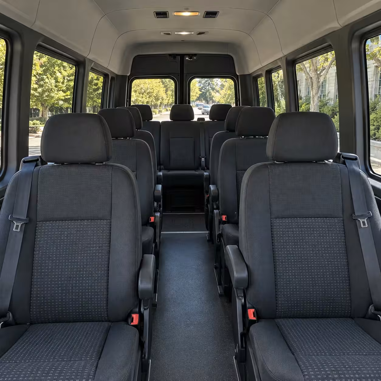 sprinter van with driver inside