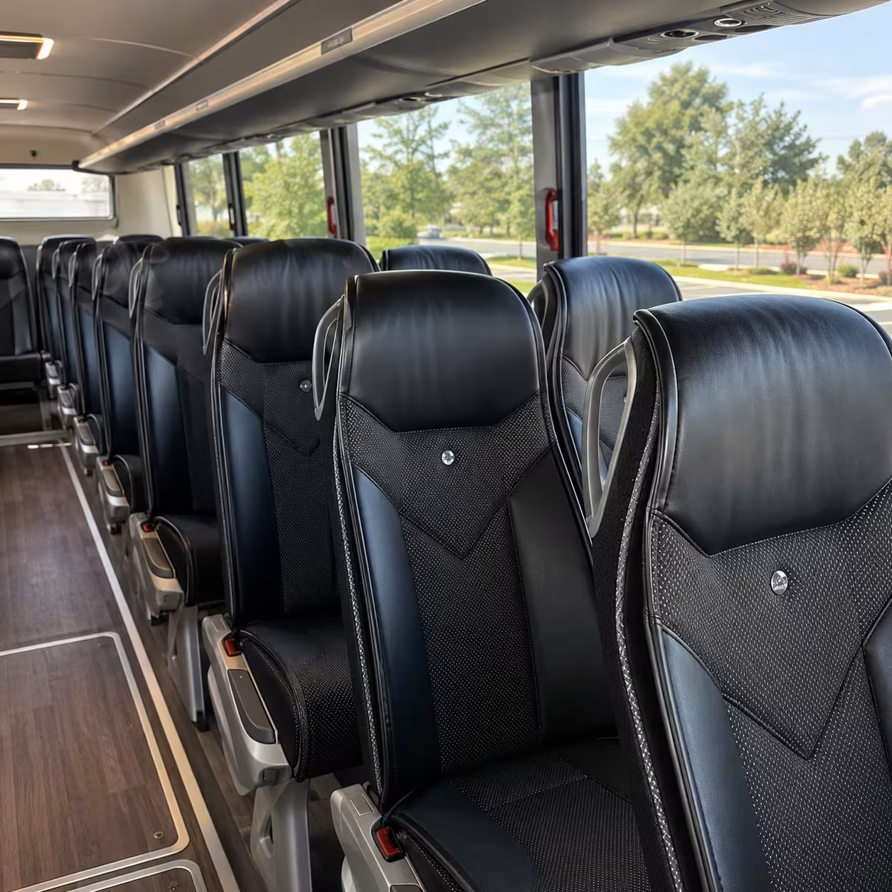 warner robins charter bus interior